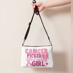 Graphic Custom "Cancer Awareness" Crossbody Bag